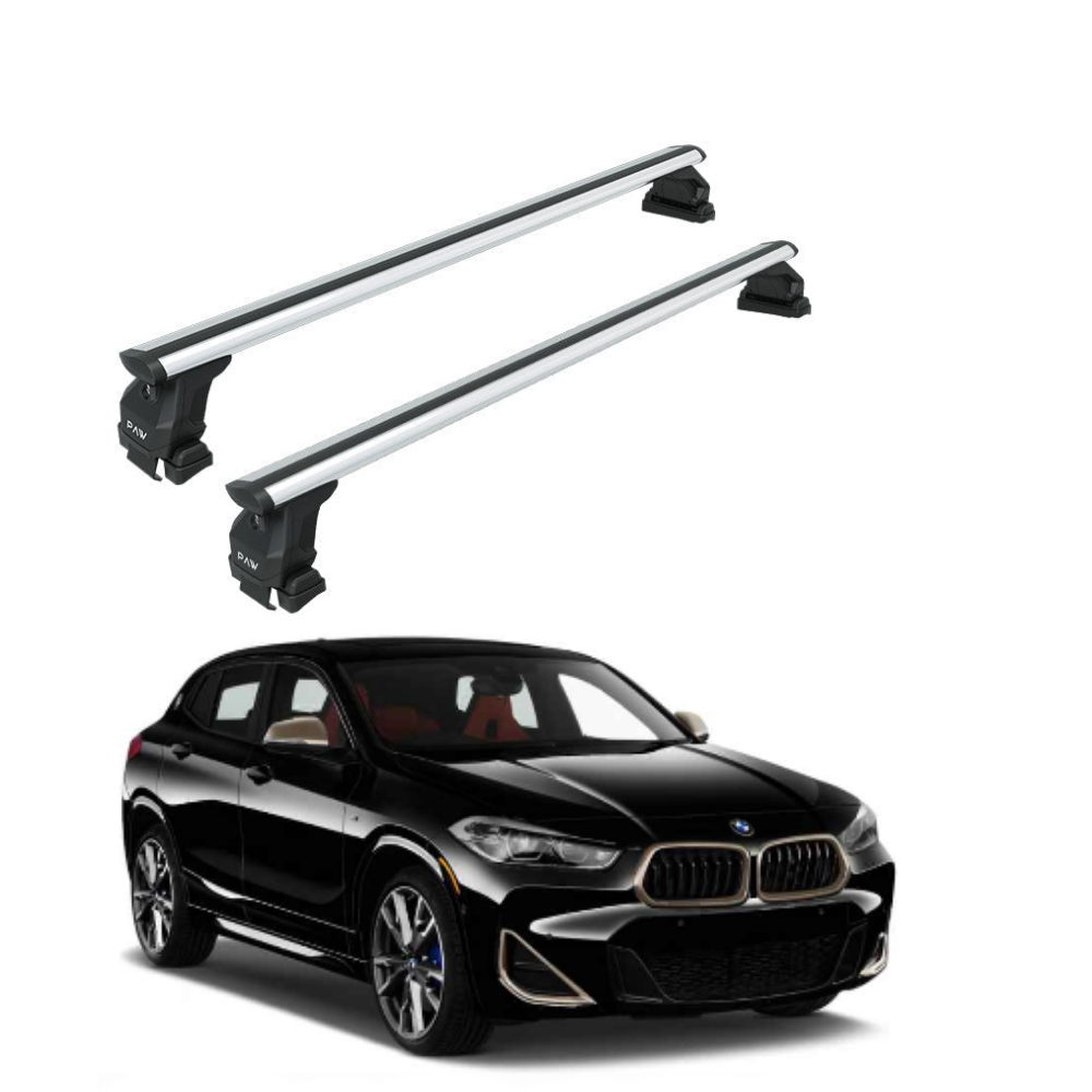 Bmw X2 (F39) 2018-2023 Non-Grooved Roof Rack Cross Bars Toros Series Pro 4 Gray