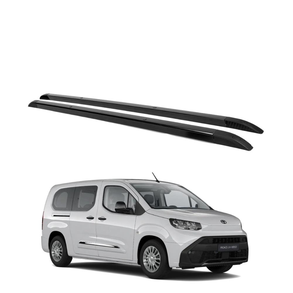 Toyota Proace City 2023+ Alüminyum Tavan Rayları, Plus Serisi - Siyah
