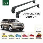 Toros Toyota Land Cruiser (2008-2021) Oluksuz Tavan Ara Atkı Portbagaj Taşıyıcı Pro 4 Siyah