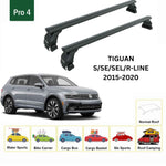 Volkswagen Tiguan 2015-2020 Oluksuz Üst Tavan Portbagaj Taşıyıcı Ara Atkısı Toros Serisi Pro 4 Siyah