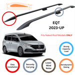 Mercedes-Benz EQT (2023-2025) Roof Rack Side Rail Set - Ultimate Style Black
