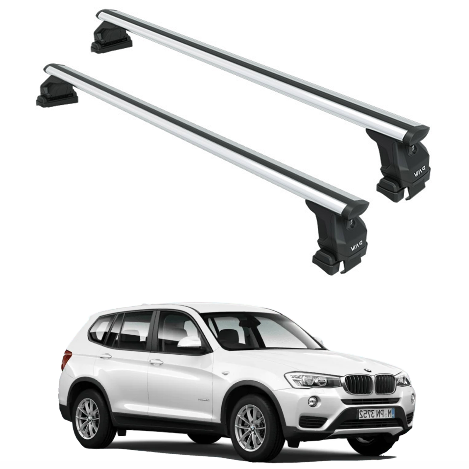 BMW X3 E83 2003-2010 Kanalsız Tavan Port Bagaj Taşıyıcı Ara Atkı Toros Serisi Pro 4 Gri