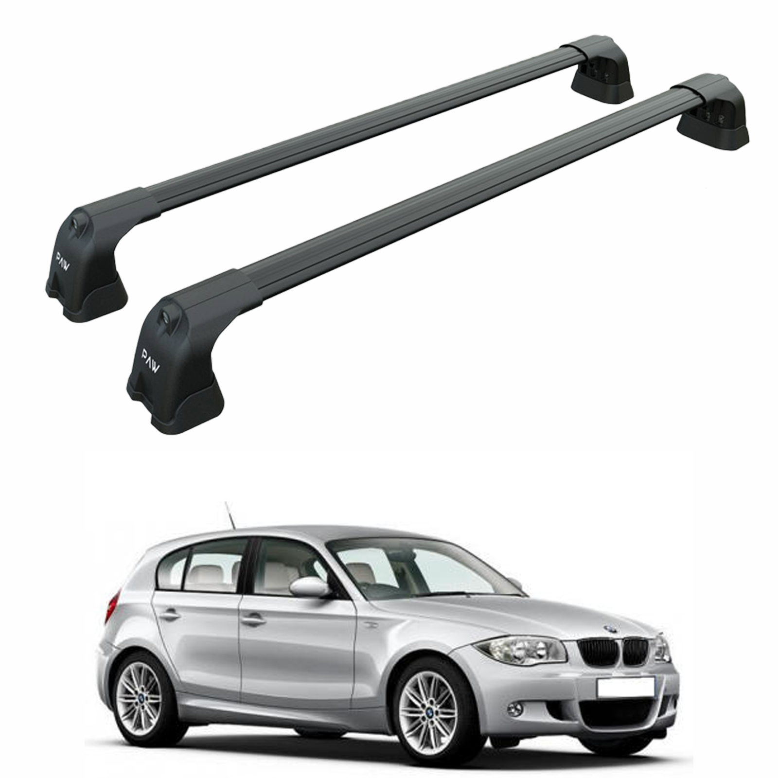 Bmw 1 Serisi Hatchback E87 (2004-2011) Ara Atkı Portbagaj Taşıyıcı - Paw Pro 3 Siyah
