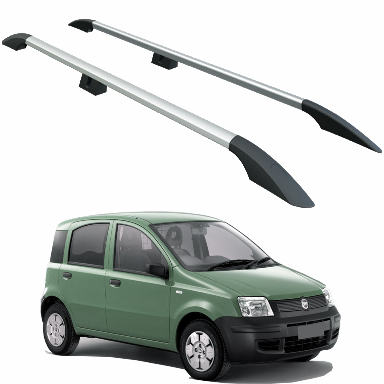 Fiat Panda 169 (2003-2012) Alüminyum Tavan Rayları Plus - Gri