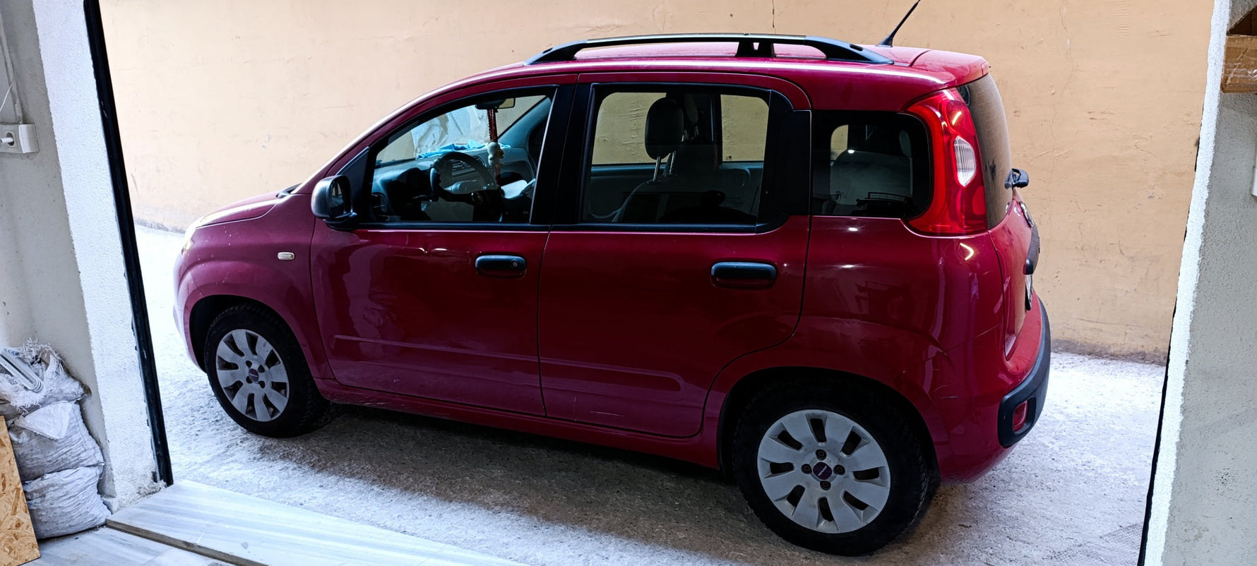 Fiat Panda 319 2011-2025 Araç Üstü Alüminyum Tavan Yan Rayları Plus Serisi - Gri