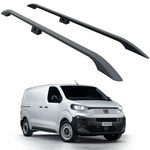 Opel Vivaro (MK3) 2019-2025 Uzun Şase Araç Üstü Alüminyum Tavan Yan Rayları Plus Serisi - Siyah