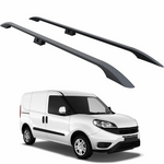 Fiat Doblo Uzun Şase 2010-2020 Van Araç Üstü Alüminyum Tavan Yan Rayları Plus Serisi - Siyah
