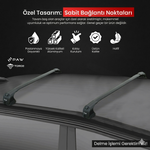Bmw 4 Series Coupe G22 (2021-2025) – Roof Rack Cross Bars (Fix Point, Aluminum, Siyah)