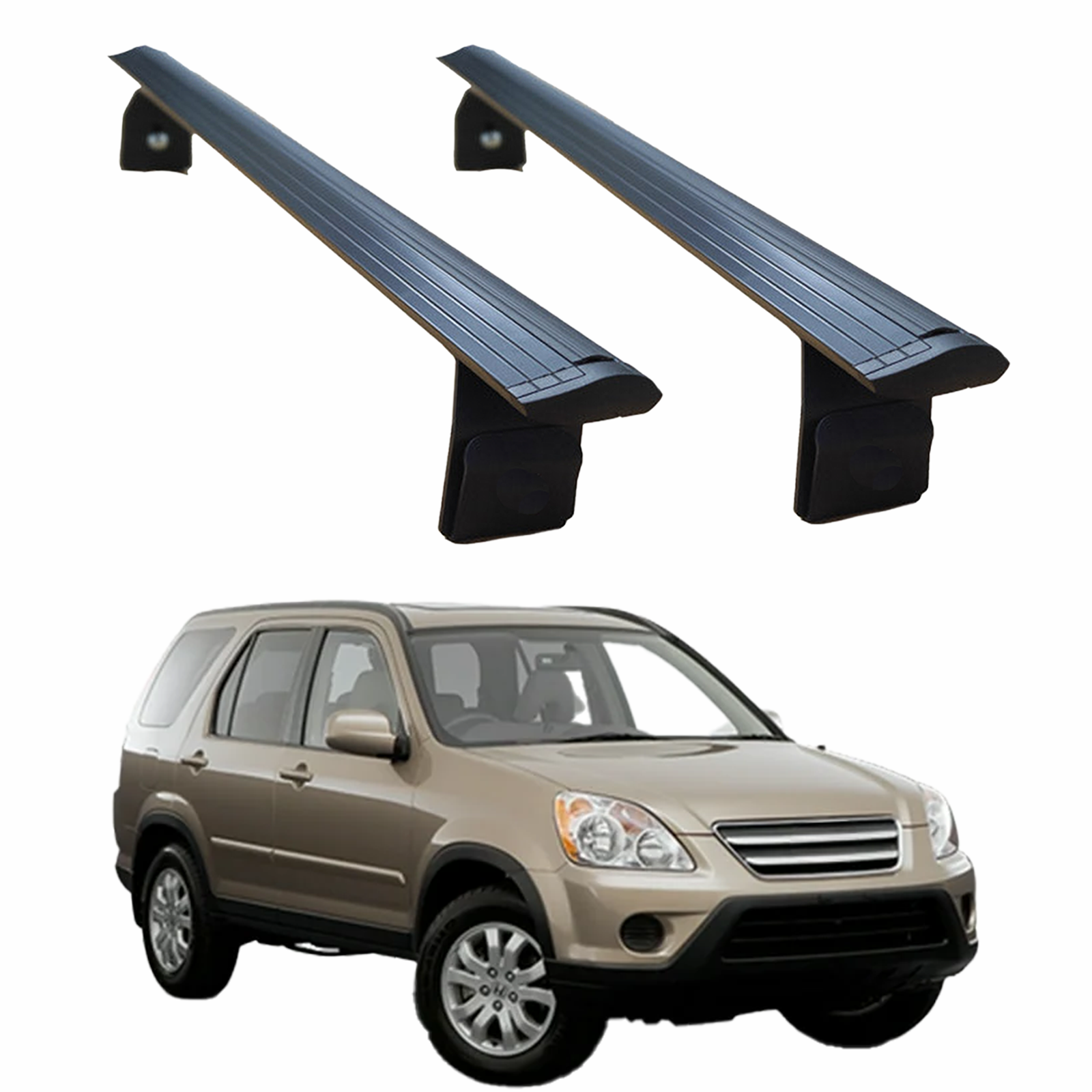 Honda CR-V MK2 (2002–2006) Çadır Taşıyıcı Tavan Barı Ara Atkısı Pratik Serisi Siyah