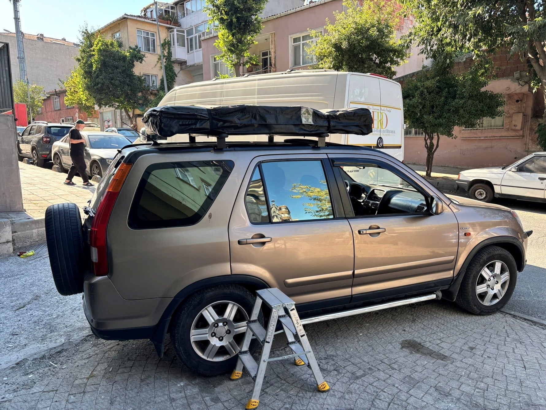 Honda CR-V MK2 (20022006) Çadır Taşıyıcı Tavan Barı Ara Atkısı Pratik Serisi Siyah