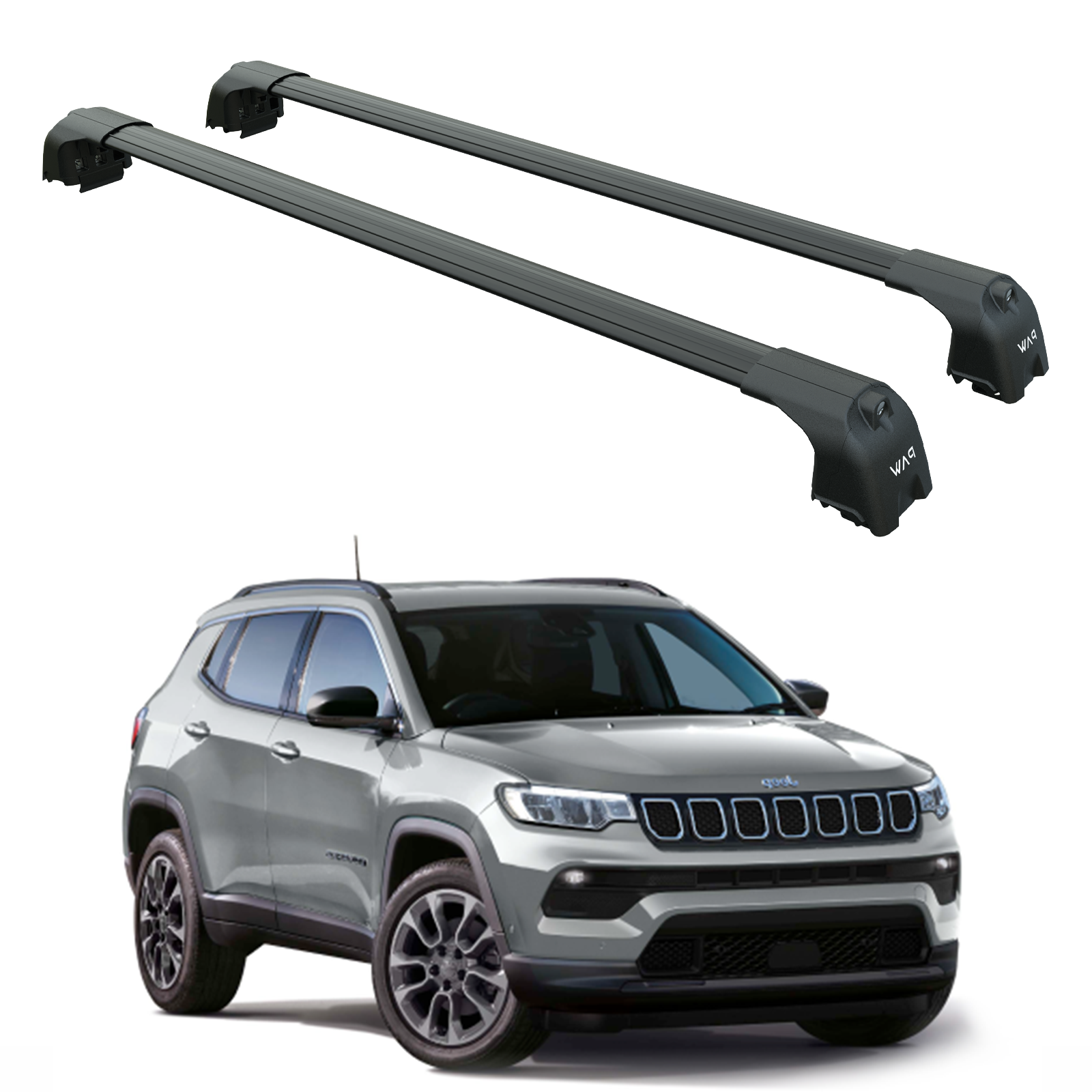Jeep Compass 2017-2025 Portbagaj Taşıyıcı Ara Atkisi - Ara Çubuk Paw Pro 2 Siyah