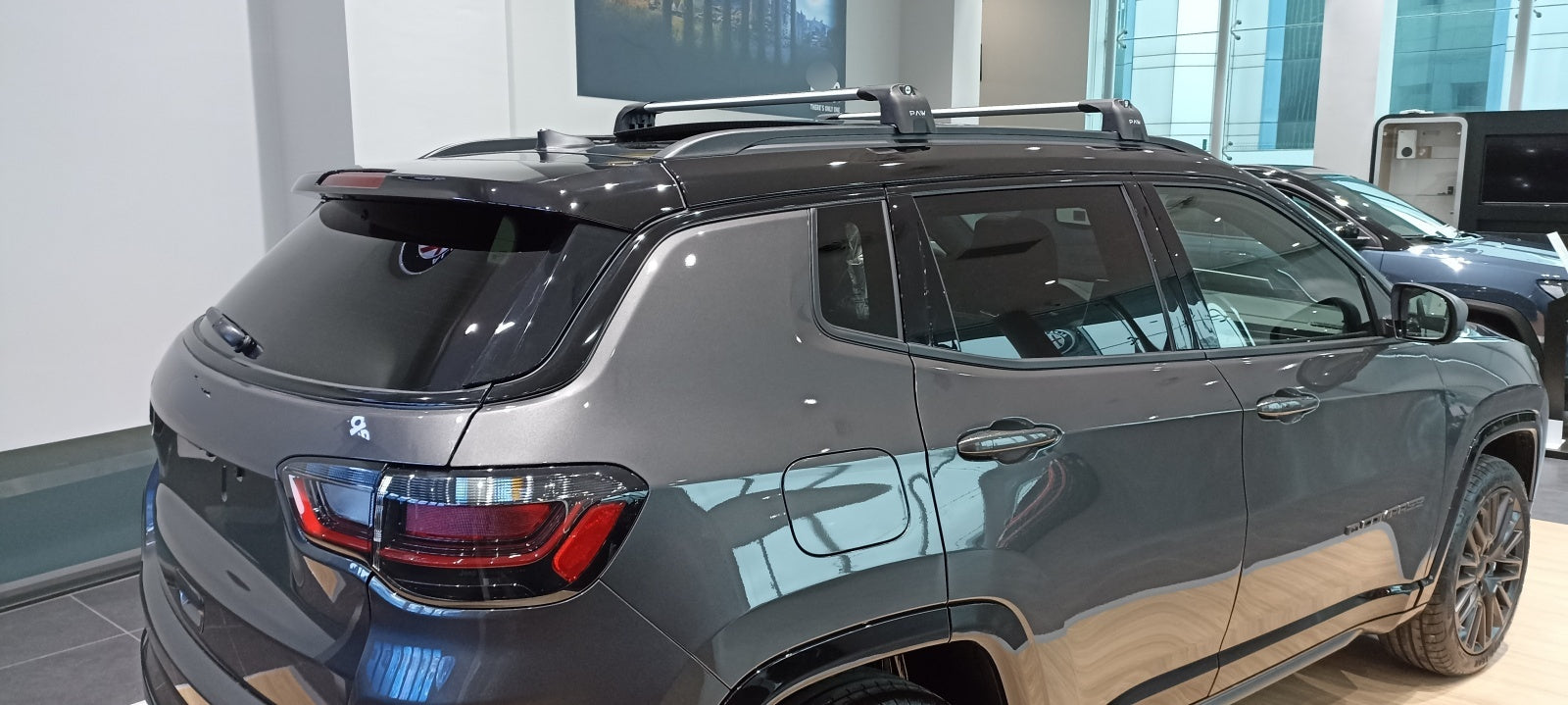 Jeep Compass 2017-2025 Portbagaj Taşıyıcı Ara Atkisi - Ara Çubuk Paw Pro 2 Siyah