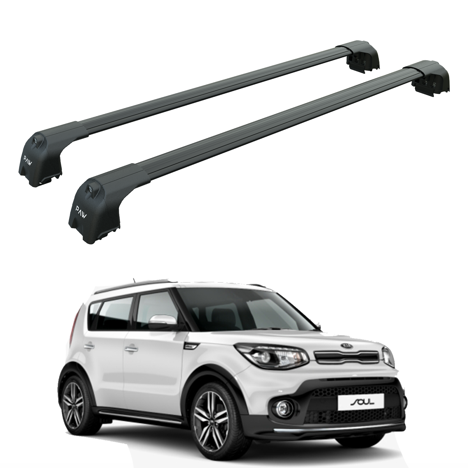 Kia Soul 2014-2019 Portbagaj Taşıyıcı Ara Atkisi - Ara Çubuk Paw Pro 2 Pro 2 Siyah