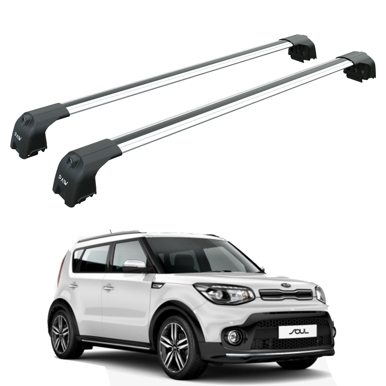 Kia Soul 2014-2019 Portbagaj Taşıyıcı Ara Atkisi - Ara Çubuk Paw Pro 2 Paw Pro 2 Gri