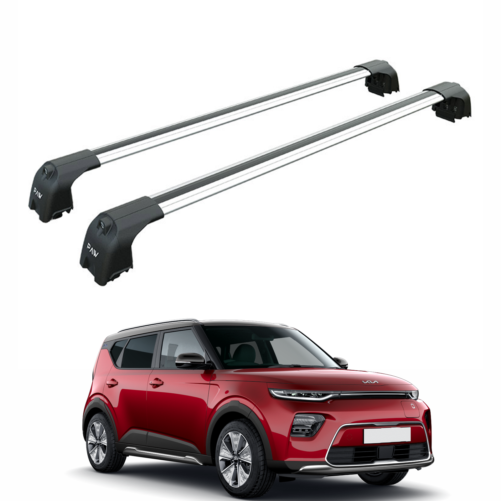 Kia Soul 2020-2025 Portbagaj Taşıyıcı Ara Atkisi - Ara Çubuk Paw Pro 2 Gri