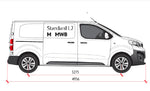 Citroen Jumpy Mk3 2016-2025 Kısa Şase Araç Üstü Alüminyum Tavan Yan Rayları Plus Serisi - Gri