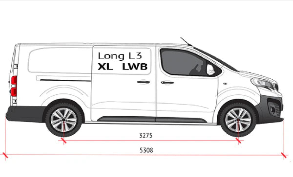 Citroen Jumpy Mk3 2016-2025 Uzun Şase Araç Üstü Alüminyum Tavan Yan Rayları Plus Serisi - Gri