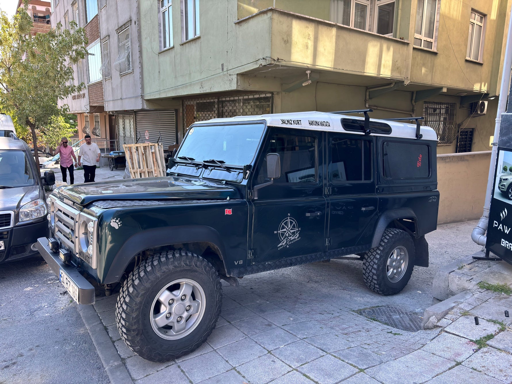 Land Rover Defender 110 1993-2020 Yagmur Oluklu Üst Tavan Taşıyıcı Ara Atkısı Paw Gri