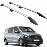 Mercedes Vito W447 Mwb 2014-2019 Araç Üstü Alüminyum Tavan Yan Rayları Plus Serisi - Gri