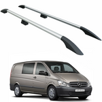 Mercedes Vito W639 Mwb 2003-2014 Araç Üstü Alüminyum Tavan Yan Rayları Plus Serisi - Gri