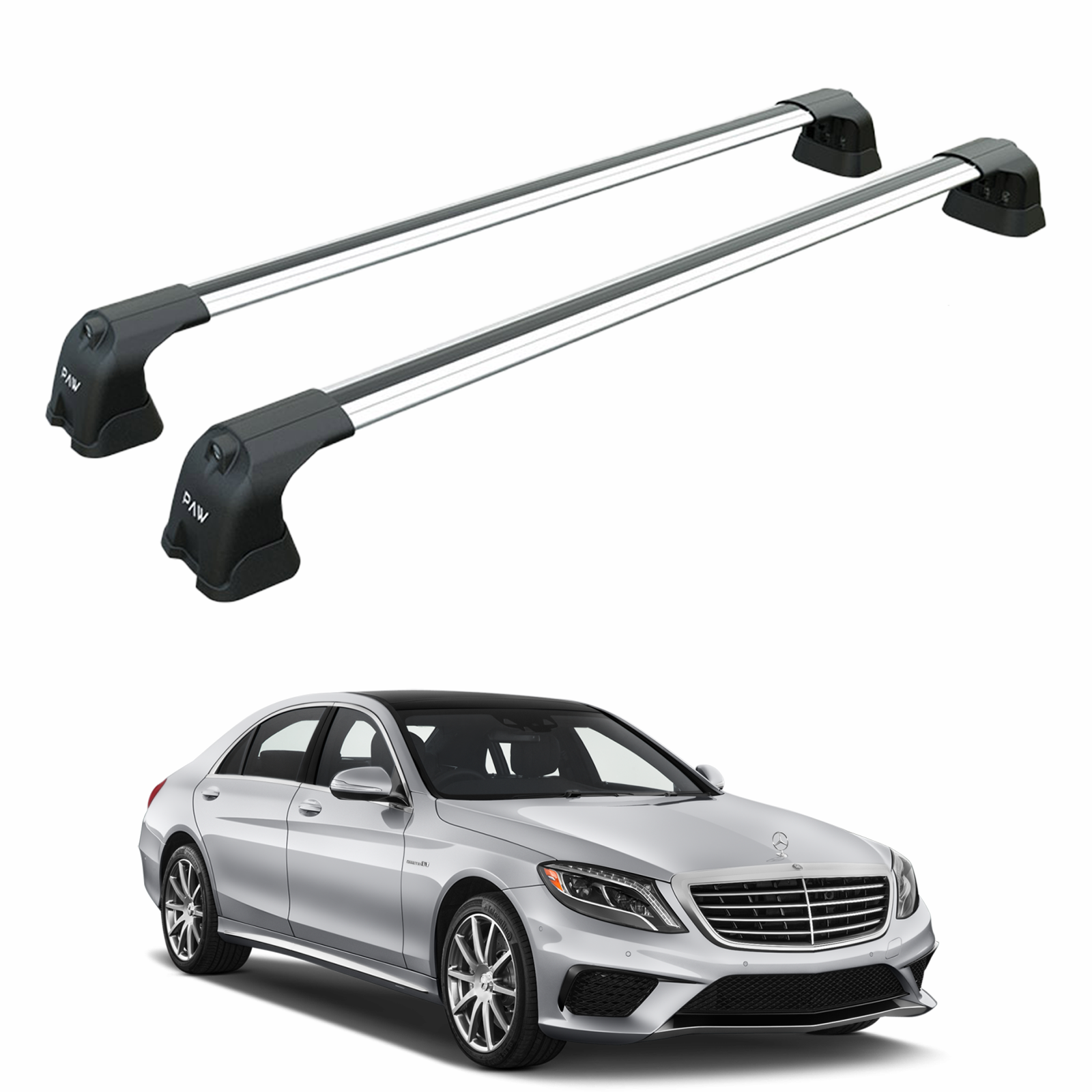 Mercedes S-Class W222 2014-2020 Portbagaj Taşıyıcı Ara Atkı Aparatı Paw Pro 3 Gri