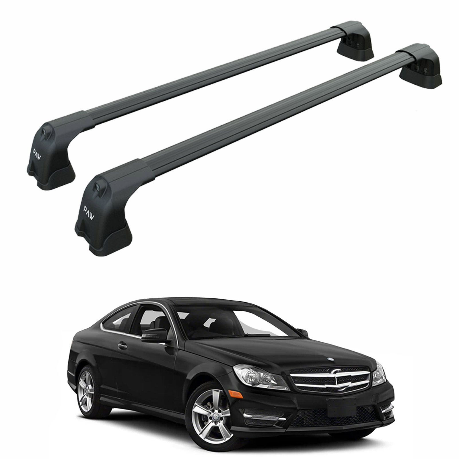 Mercedes C Coupe C204 2007-2014 Portbagaj Taşıyıcı Ara Atkı Aparatı Paw Pro 3 Siyah