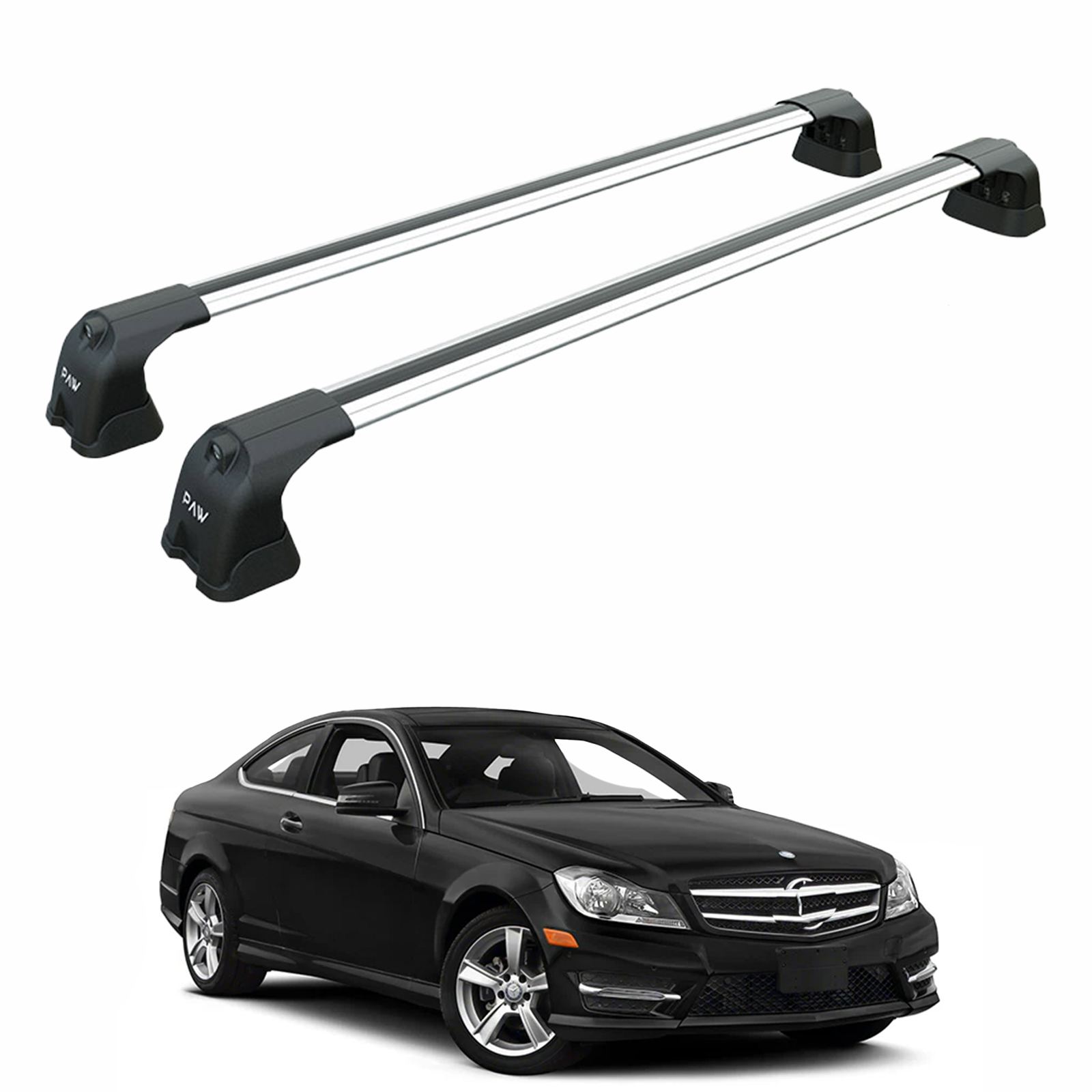 Mercedes C Coupe C204 2007-2014 Portbagaj Taşıyıcı Ara Atkı Aparatı Paw Pro 3 Gri