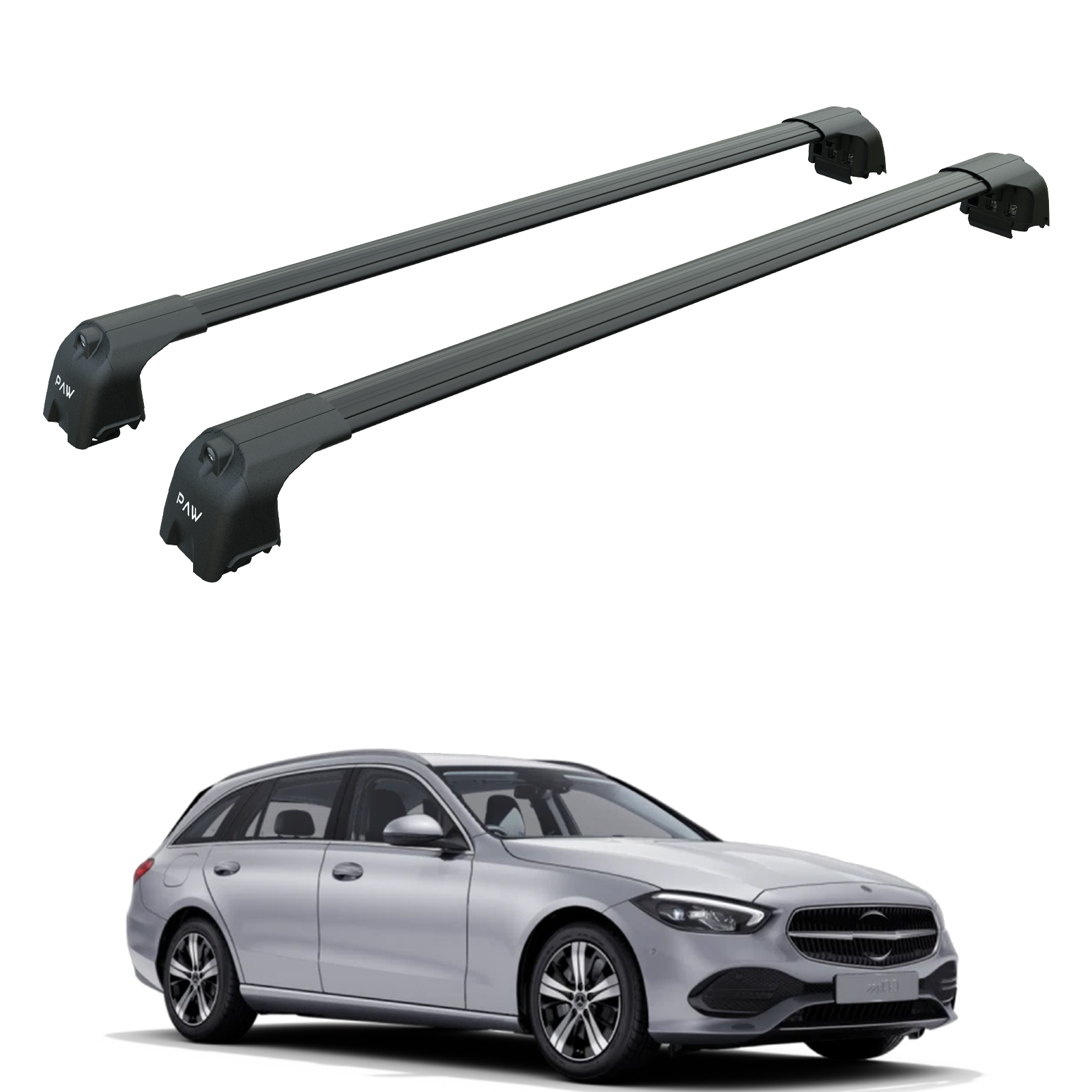 Mercedes C Estate S206 2021-2025 Portbagaj Taşıyıcı Ara Atkisi - Ara Çubuk Paw Pro 2 Siyah