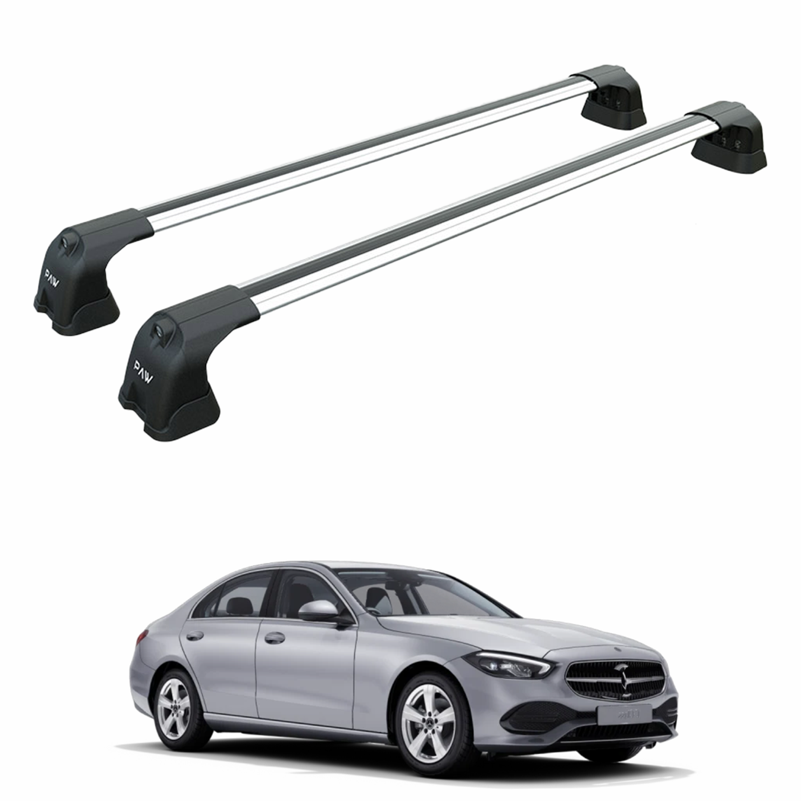 Mercedes C Sedan W206 2022-2025 Portbagaj Taşıyıcı Ara Atkı Aparatı Paw Pro 3 Gri