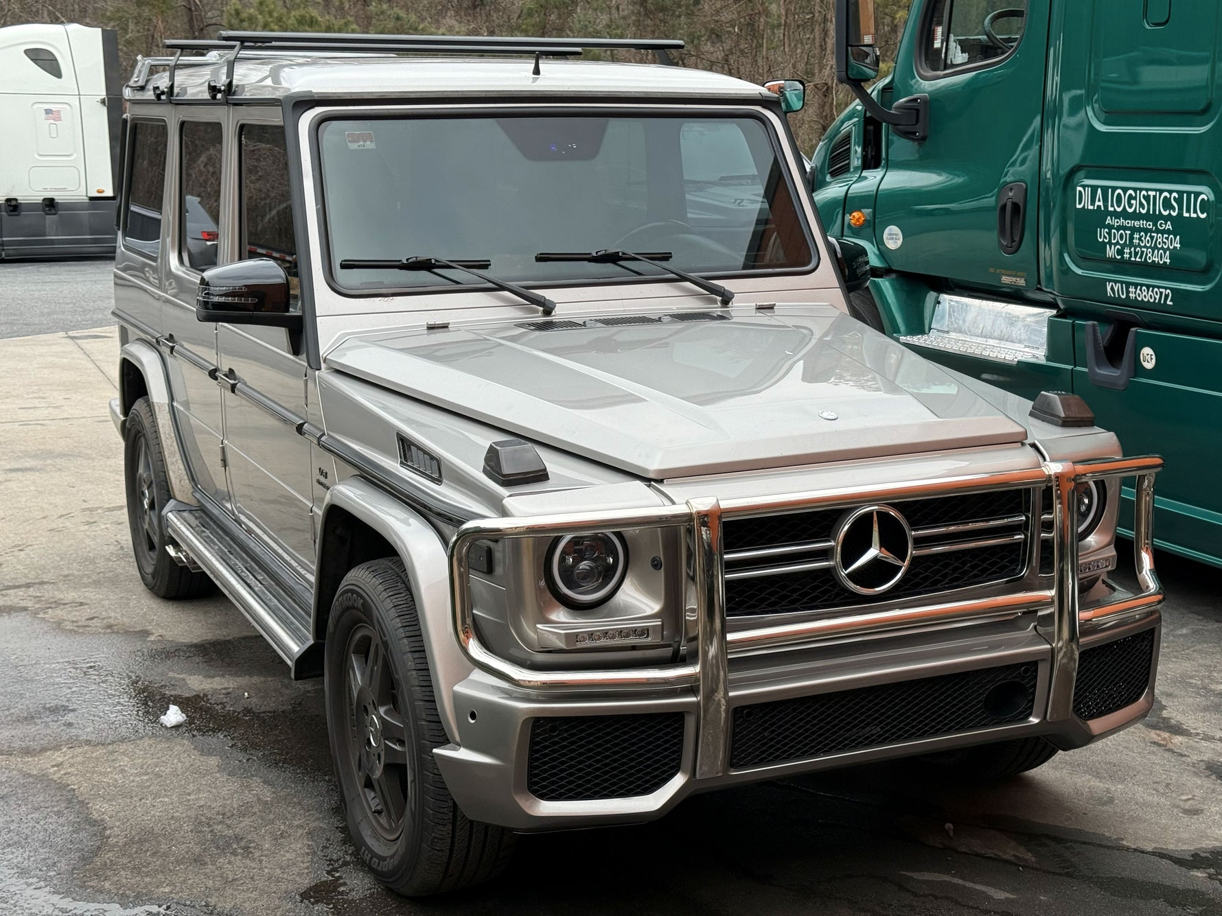 Mercedes G W463 1989-2018 Yagmur Oluklu Tavan Taşıyıcı Ara Atkısı Paw, Gri