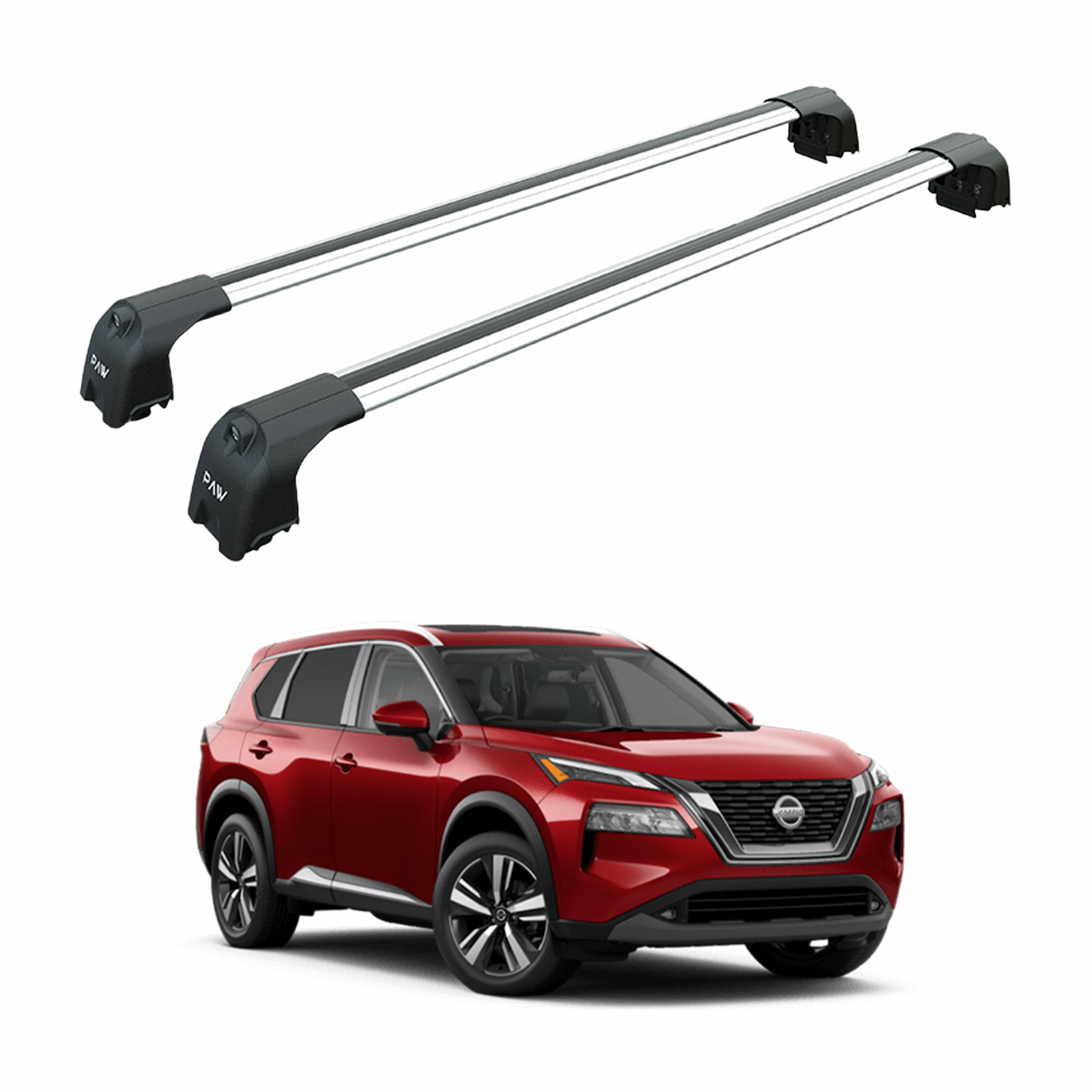 Nissan X-Trail T33 için Portbagaj Taşıyıcı Paw Pro 2 Alüminyum Tavan Bar Gri
