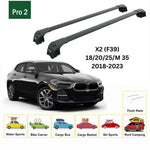 Bmw X2 F39 2018-2023 Tavan Üstü Çapraz Barlar Sabit Ray Siyah