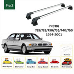 Paw BMW 7 Serisi E38 (1994-2001) Ara Atkı Portbagaj Taşıyıcı Pro 3 Gri