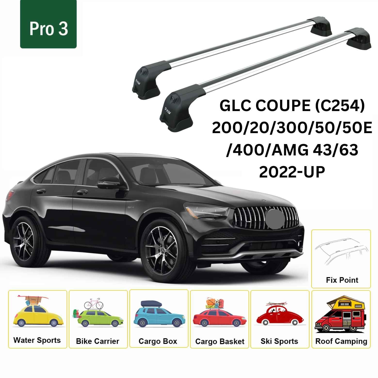 Paw Mercedes-Benz GLC Coupe (C254) 2022-2025 Ara Atkı Portbagaj Taşıyıcı - Pro 3 Gri