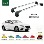 Paw Mazda 3 Sedan (BL) 2009-2014 Ara Atkı Portbagaj Taşıyıcı - Pro 3 Gri