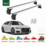 Audi A6 C8 Sedan 2018-2025 Oluksuz Üst Tavan Portbagaj Taşıyıcı Ara Atkısı Toros Serisi Pro 4 Siyah
