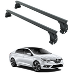 Renault Megane Sedan 4 2016-2025 Oluksuz Üst Tavan Portbagaj Taşıyıcı Ara Atkısı Toros Serisi Pro 4 Siyah
