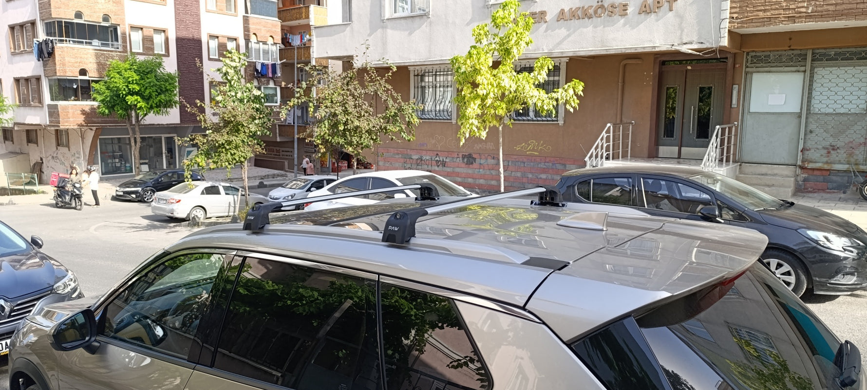 Nissan X-Trail T33 için Portbagaj Taşıyıcı Paw Pro 2 Alüminyum Tavan Bar Gri