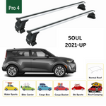Kia Soul 2021-2025 Oluksuz Üst Tavan Portbagaj Taşıyıcı Ara Atkısı Toros Serisi Pro 4 Gri