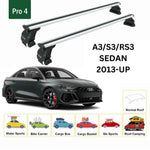 Audi A3 2013-2020 Sedan Oluksuz Üst Tavan Portbagaj Taşıyıcı Ara Atkısı Toros Serisi Pro 4 Gri