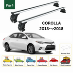 Toyota Corolla Sedan 2013-2018 Oluksuz Üst Tavan Portbagaj Taşıyıcı Ara Atkısı Toros Serisi Pro 4 Gri