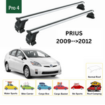 Toros Toyota Prius (2009-2012) Oluksuz Tavan Ara Atkı Portbagaj Taşıyıcı Pro 4 Gri