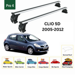 Renault Clio 2005-2012 Oluksuz Üst Tavan Portbagaj Taşıyıcı Ara Atkısı Toros Serisi Pro 4 Gri