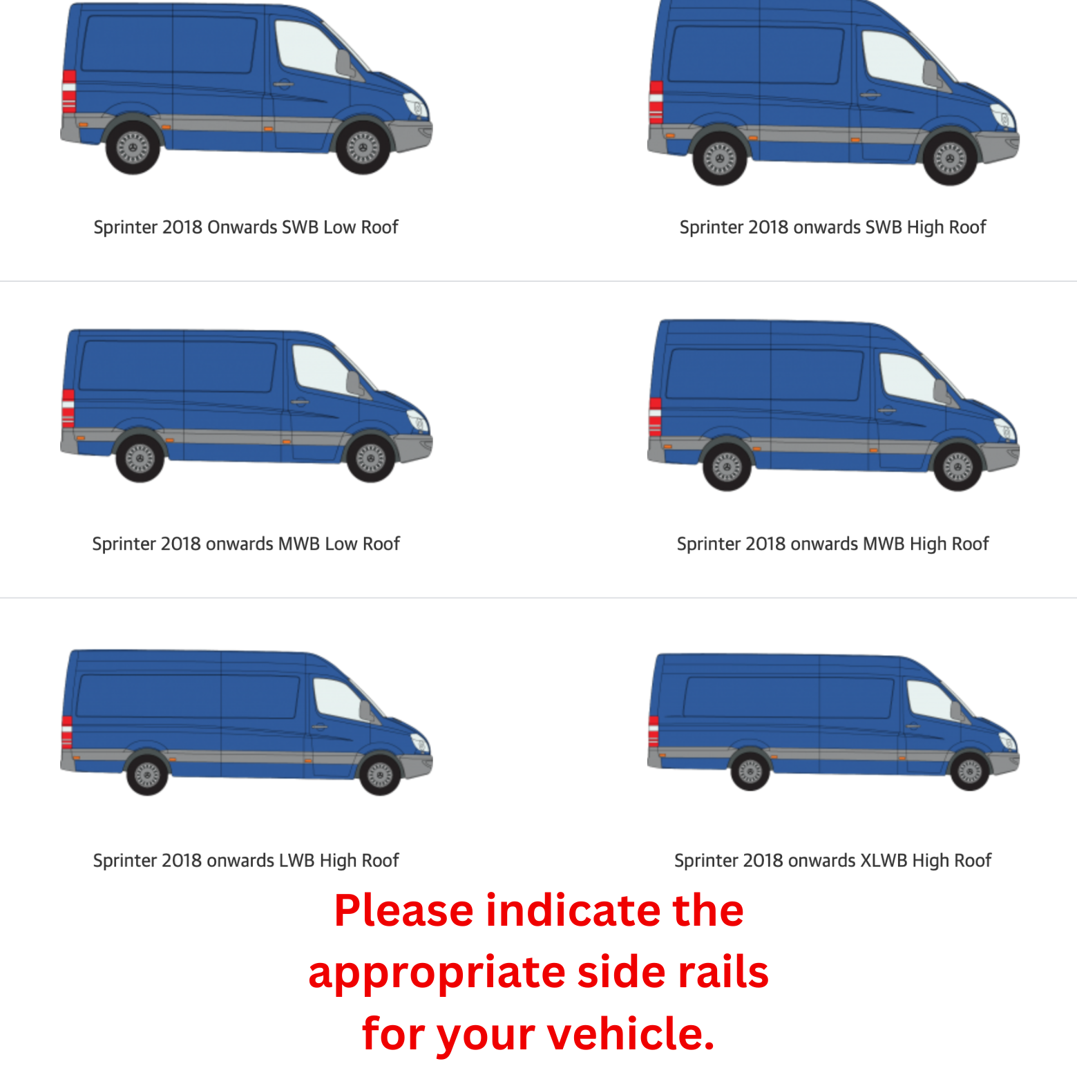 H1 Ladder Roof Rack 2018- On Sprinter Low Roof (144 WB) Roof Rack Gri