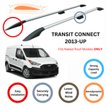 Ford Transit 2013-2024 Roof Mount Aluminum Roof Rails Plus Series - Grey