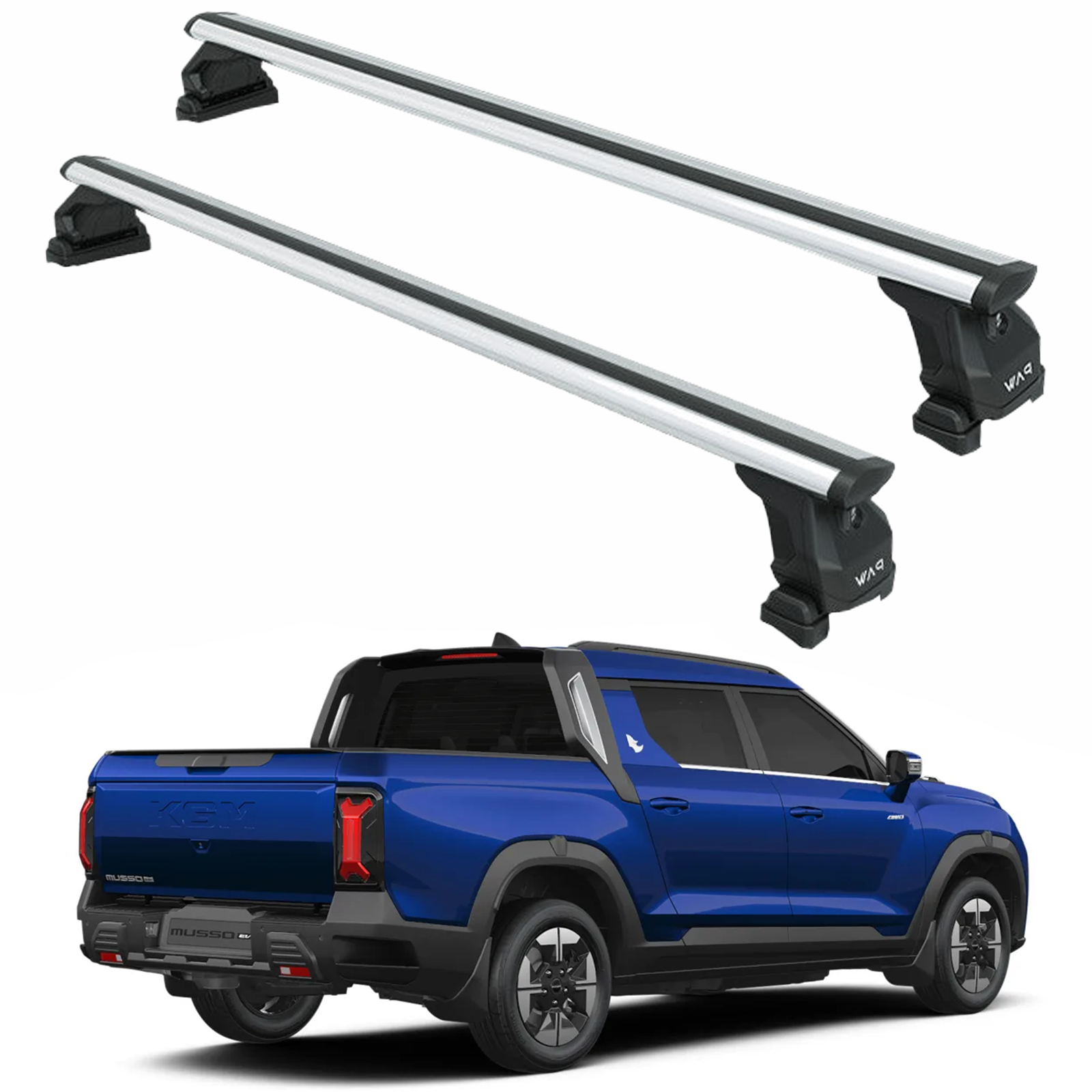 KGM Musso EV Kasa Üstü Bed Rack Taşıyıcı Bar Gri | Kilitli Sistem | Vida Montajlı