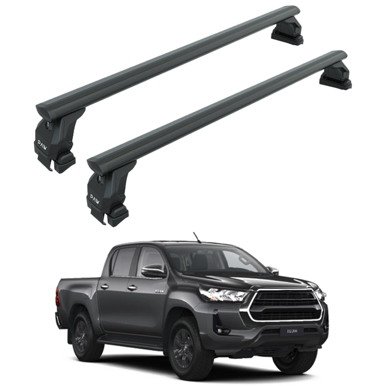 Toyota Hilux 2015-2021 Oluksuz Üst Tavan Portbagaj Taşıyıcı Ara Atkısı Toros Serisi Pro 4 Siyah