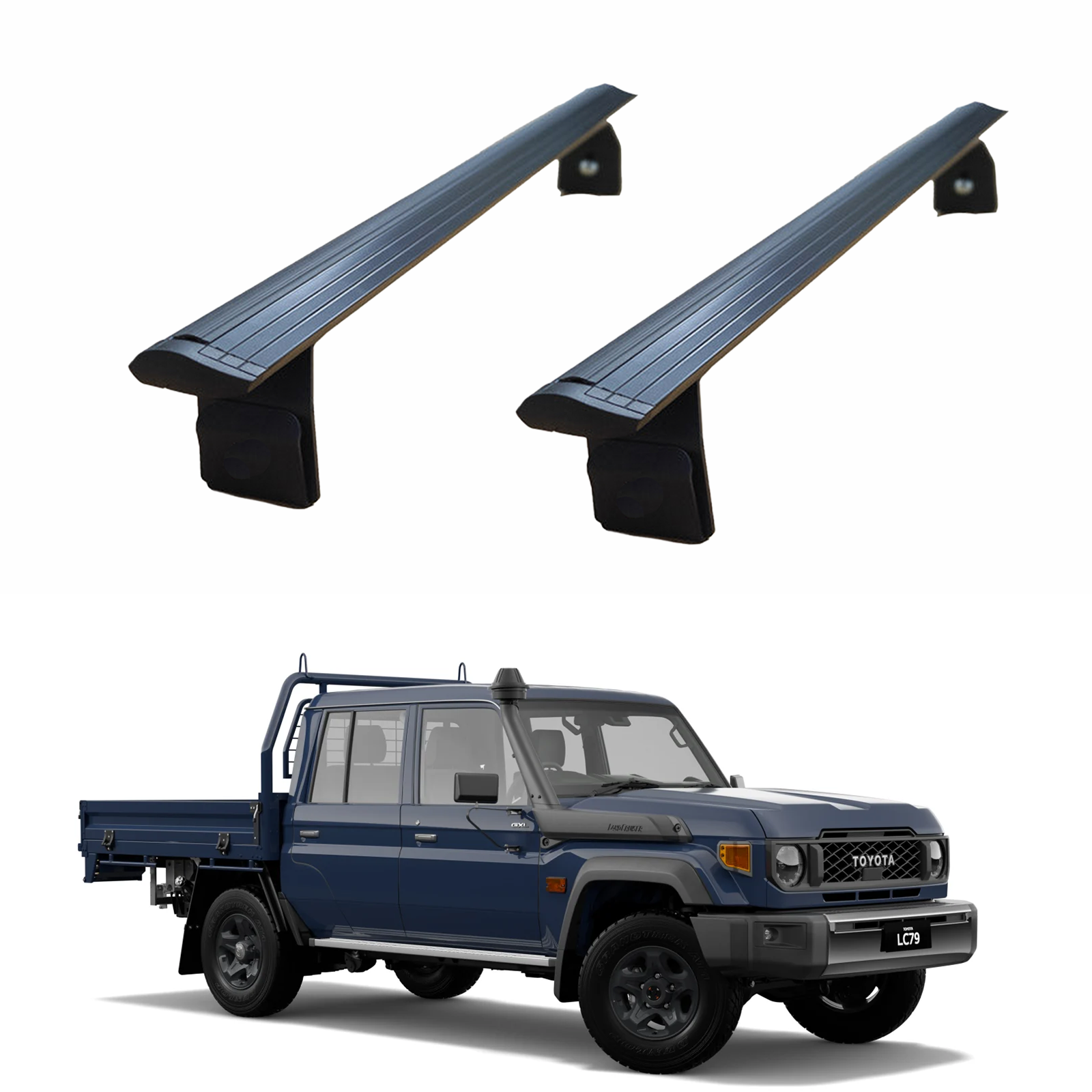 Toyota Land Cruiser 70 Yagmur Oluklu Üst Tavan Taşıyıcı Ara Atkısı Paw Siyah