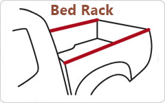 Ford Ranger Wildtrak (2023-2026) Kasa Üstü Bed Rack Taşıyıcı Bar Siyah | Kilitli Sistem