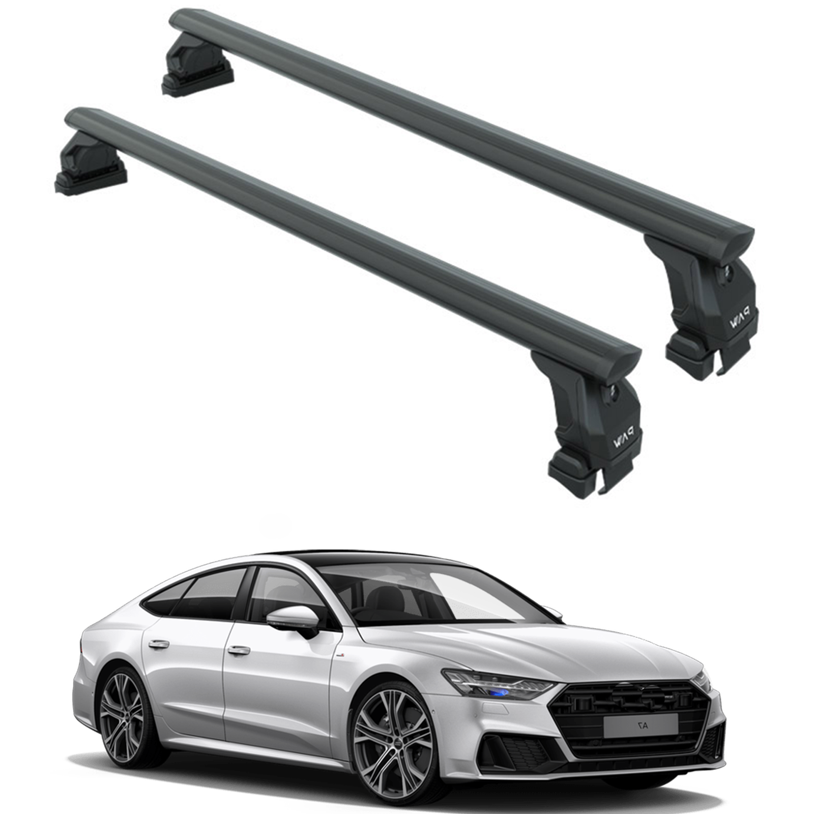 Audi A7 2018-2025 Oluksuz Üst Tavan Portbagaj Taşıyıcı Ara Atkısı Toros Serisi Pro 4 Siyah
